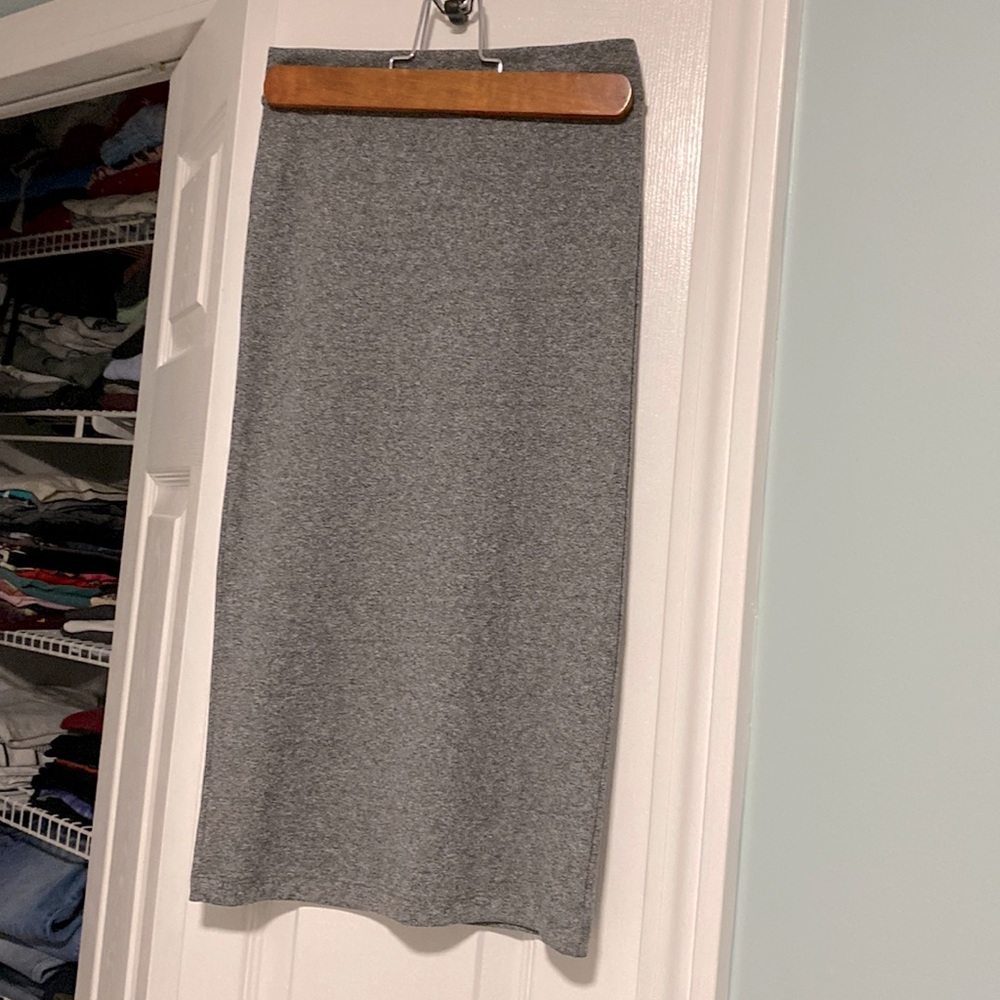 Gray H&M midi skirt